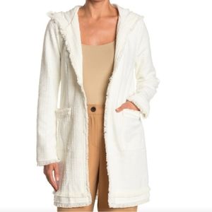 NWOT Laundry by Shelli Segal Hooded Boucle Jacket Size Small